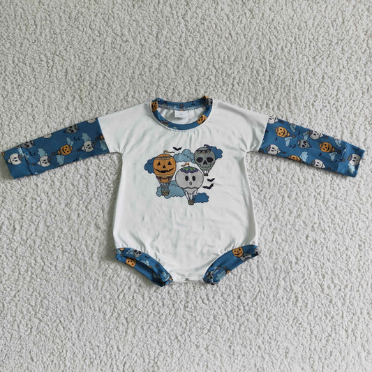LR0125 Hot Air Balloon Smiling Baby Halloween Romper