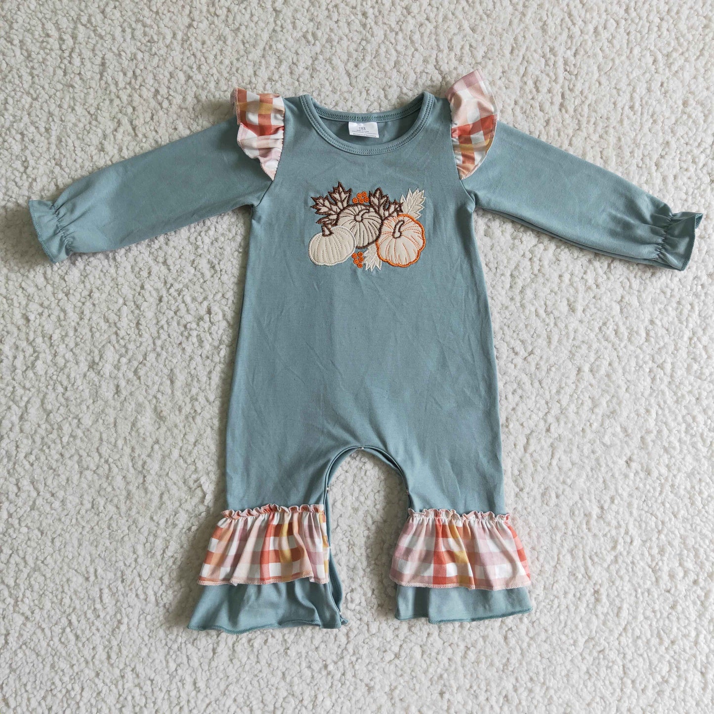 Baby girl fall pumpkin romper      LR0105