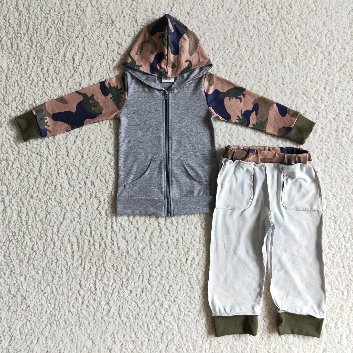 Boy's Camo design hooded outfits       BLP0069
