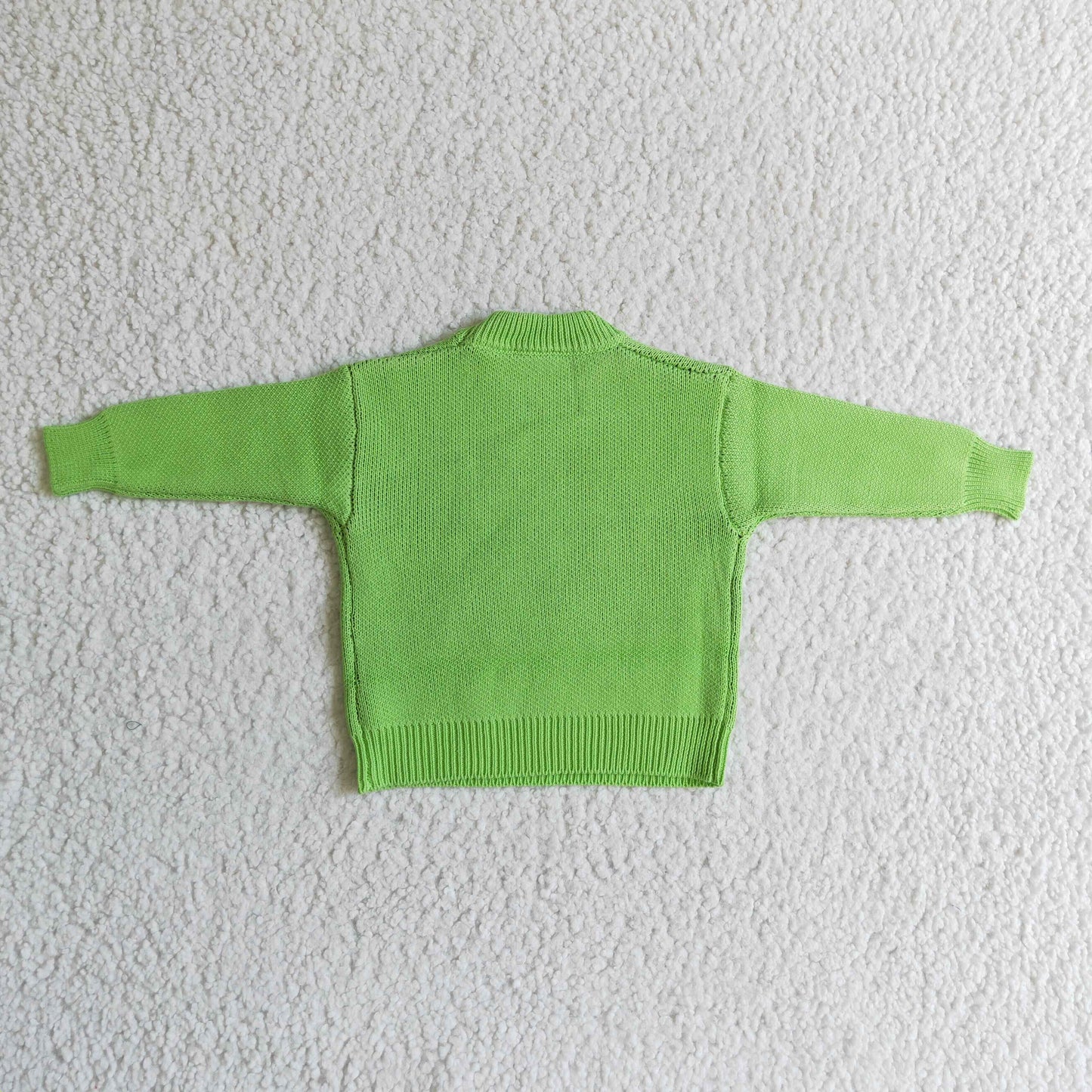 BT0099 Green Frog Smiling Kids Christmas Sweater