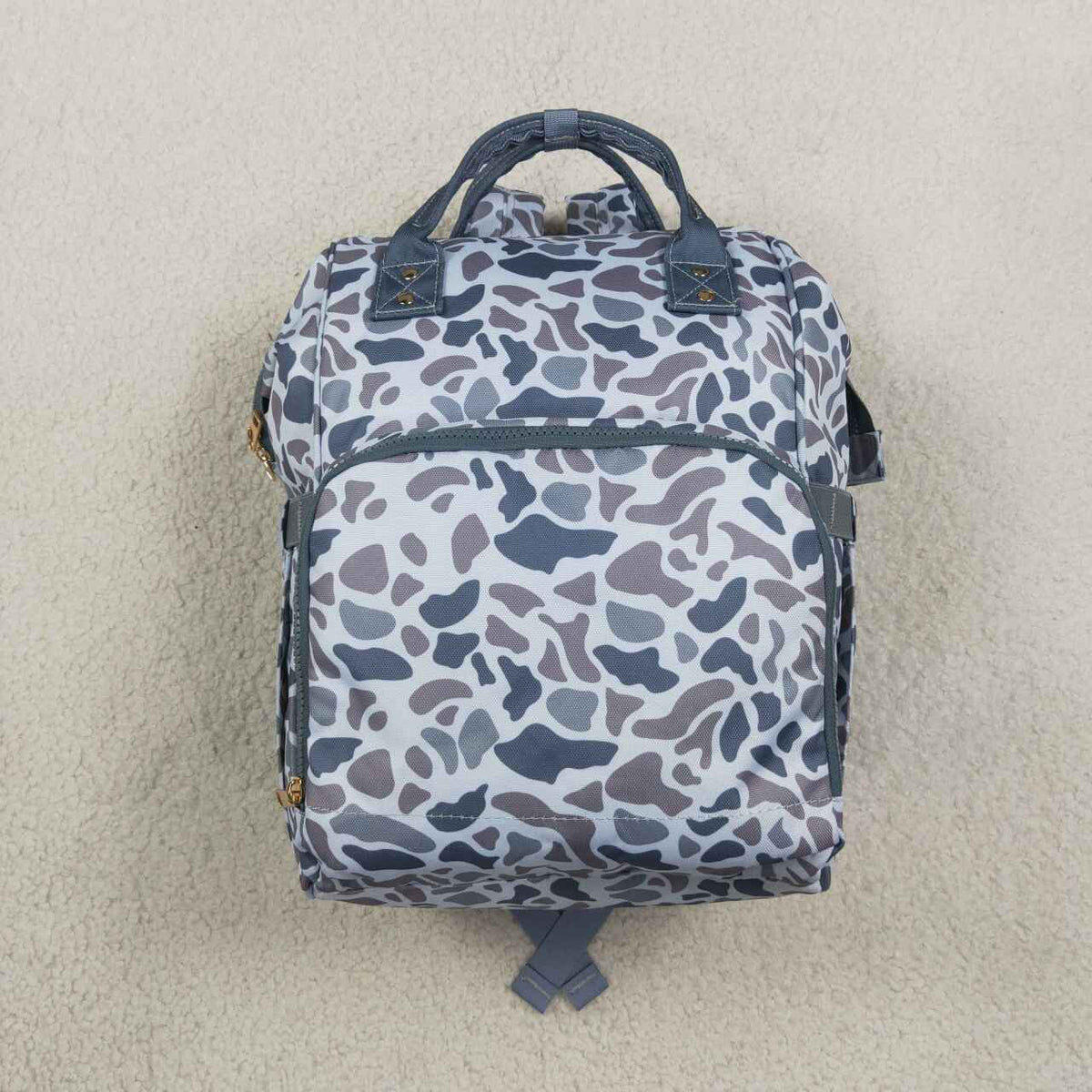 BA0406 Grey Camo Hunting Print Adult Baby Diaper Bags
