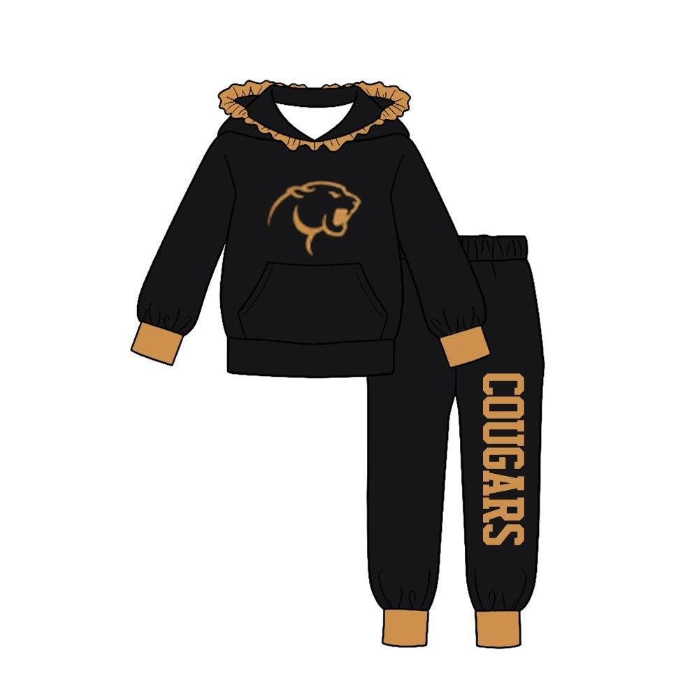 (Custom Design Preorder MOQ 5) Teams Rosebud Lott Cougars Hoodie Top Pockets Pants Woman Yoga Clothes Set