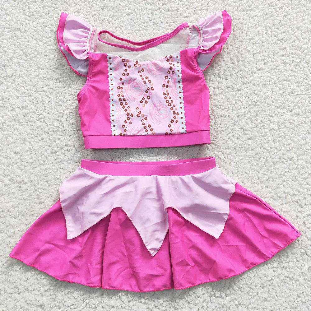 7 Colors Baby Girls Princess Two Pieces Beach Wear Swimsuits