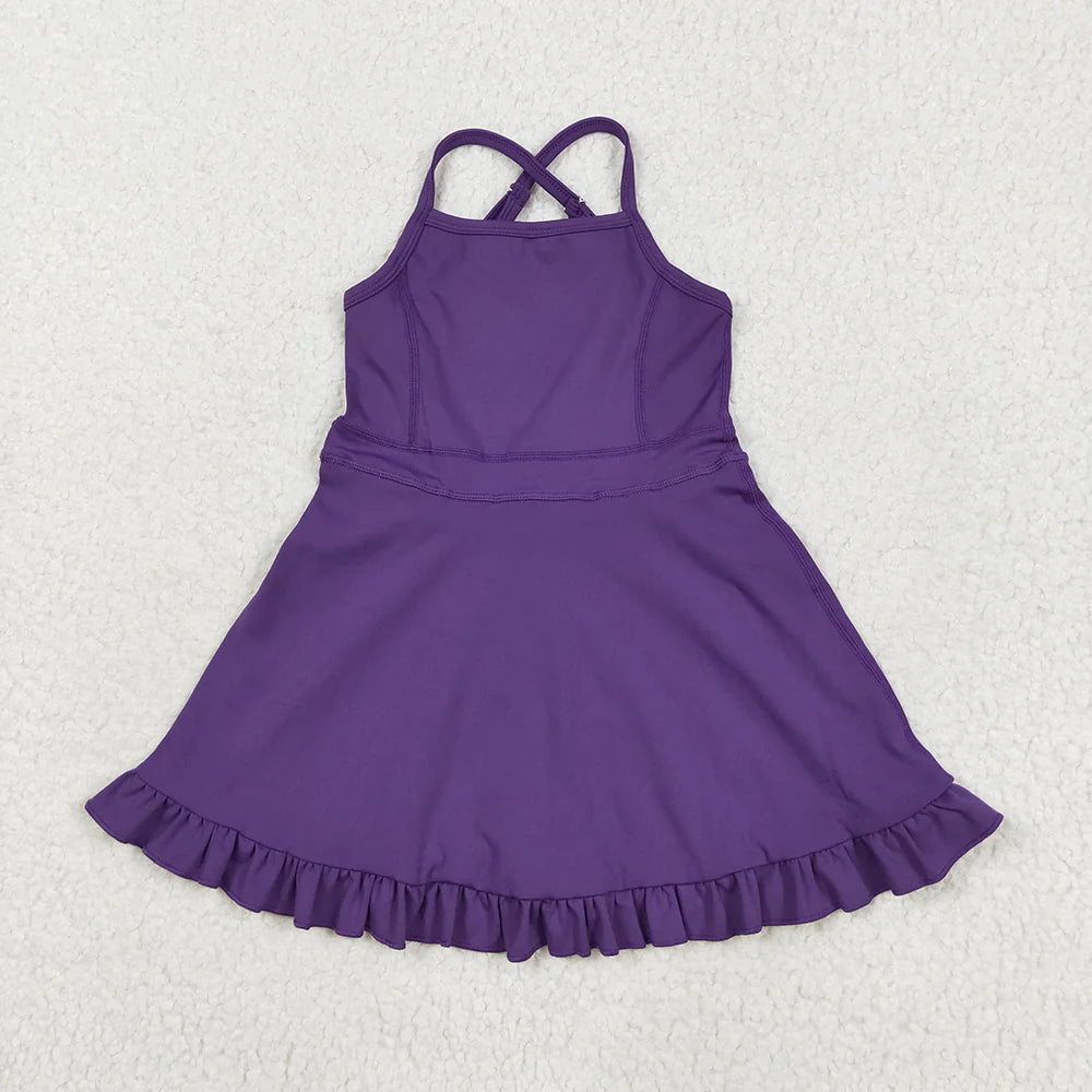 5 Colors Sibling Baby Girls Athletic Active Knee Length Dress