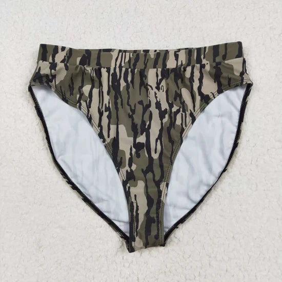 Adult Women Western Camouflage Top Bummies 2pcs Bikini Swimsuits Sets