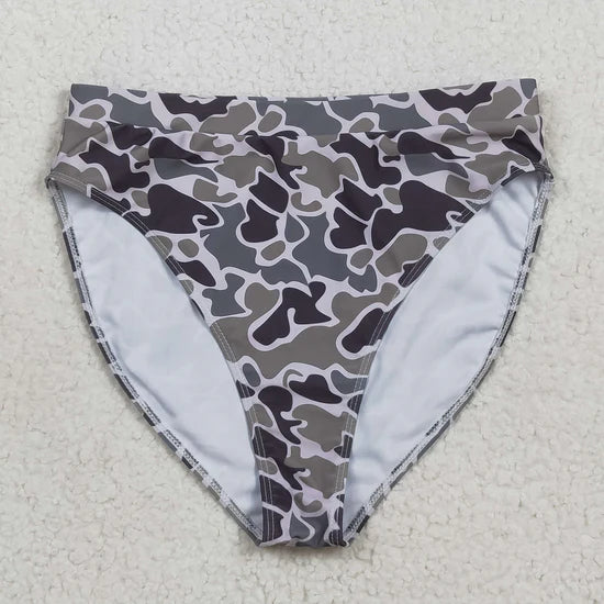 Adult Women Western Camouflage Top Bummies 2pcs Bikini Swimsuits Sets