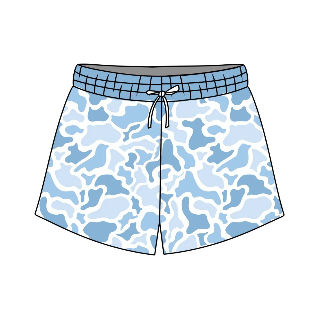 3.26 Baby Boys Southern Blue Camo Swimming Trunks Bottom Preorder
