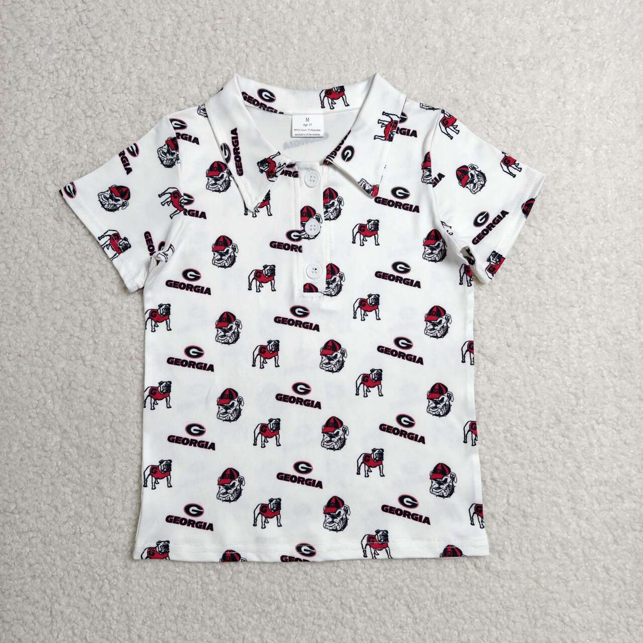 BT1756 Baby Boys Georgia Football Team Short Sleeve Polo Shirt Top