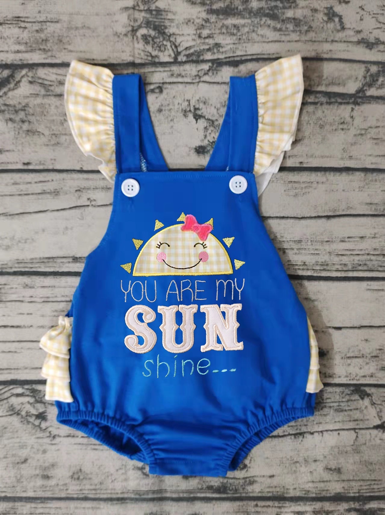 Baby girls bubble embroidery romper   SR0035