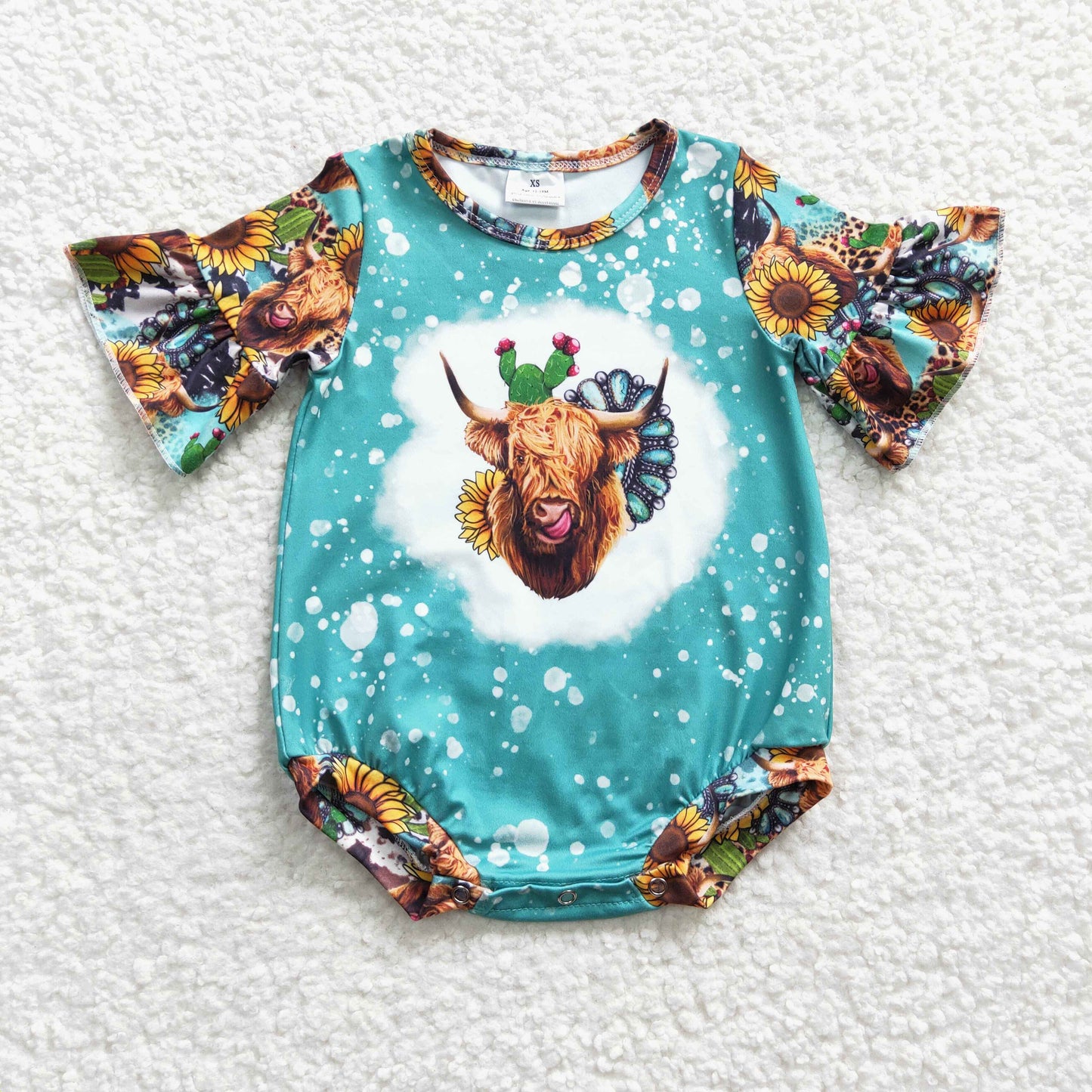 Baby Girls Highland Cow Romper $5.5