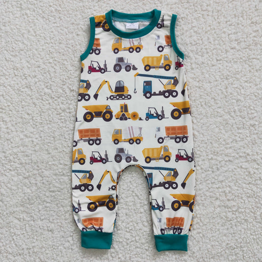 Baby boys construction print romper      SR0197
