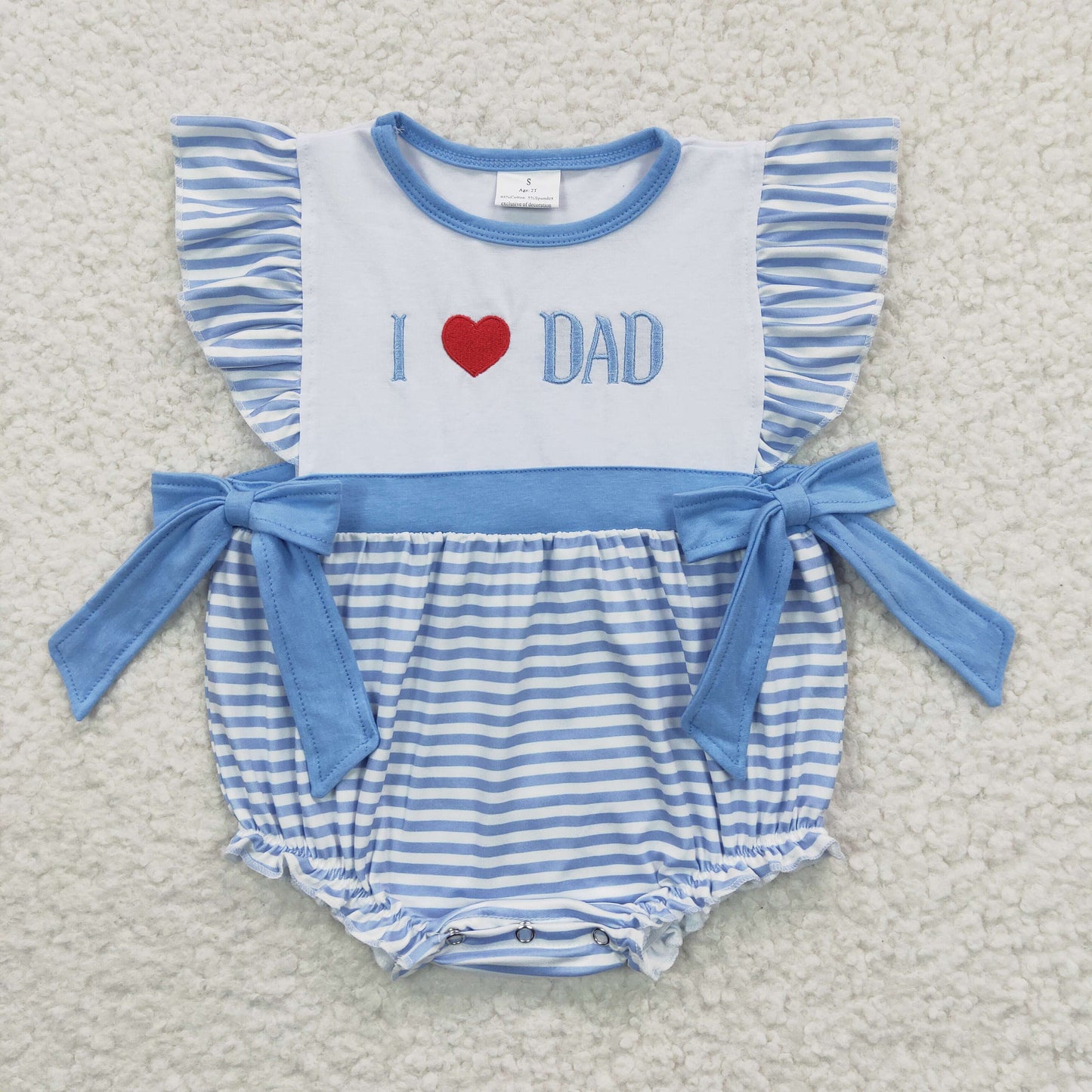 I Love Dad Sibling Shorts Set Dreess and Romper