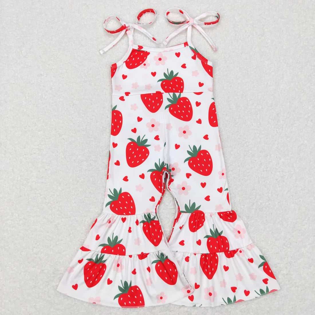Sibling Baby  Girls Strap Bell Bottom Jumpsuit