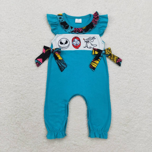SR1831 Nightmar* Blue Baby Girls Halloween Romper