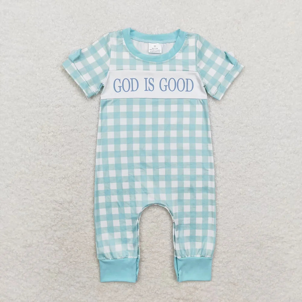 Sibling Baby Girls Boys God is Goos Floral Outfit Dress Romper