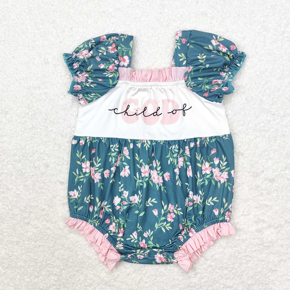 Sibling Baby  Girls Boys  Child Of Dog Floral Dress Outfit Bubble Romper