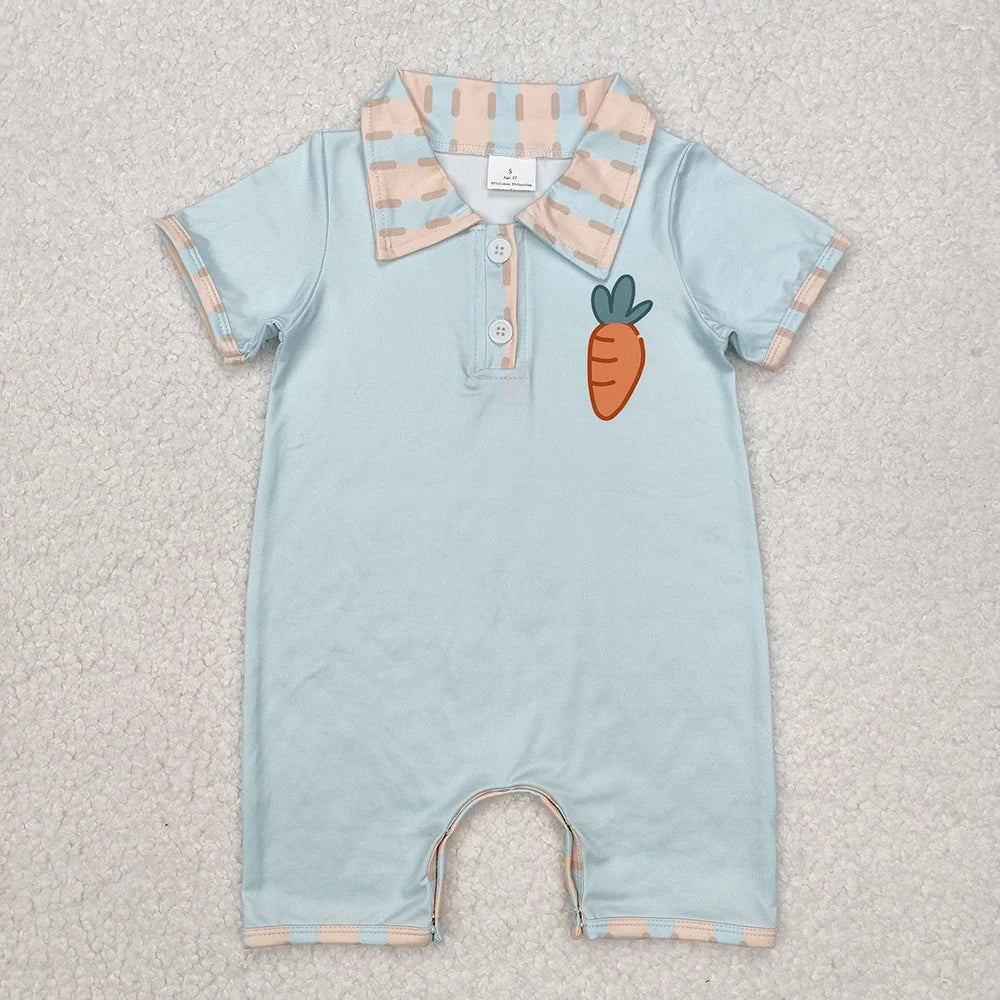 Sibling Baby Girls Boys Easter Carrot Pants Outfit Dress and Romper