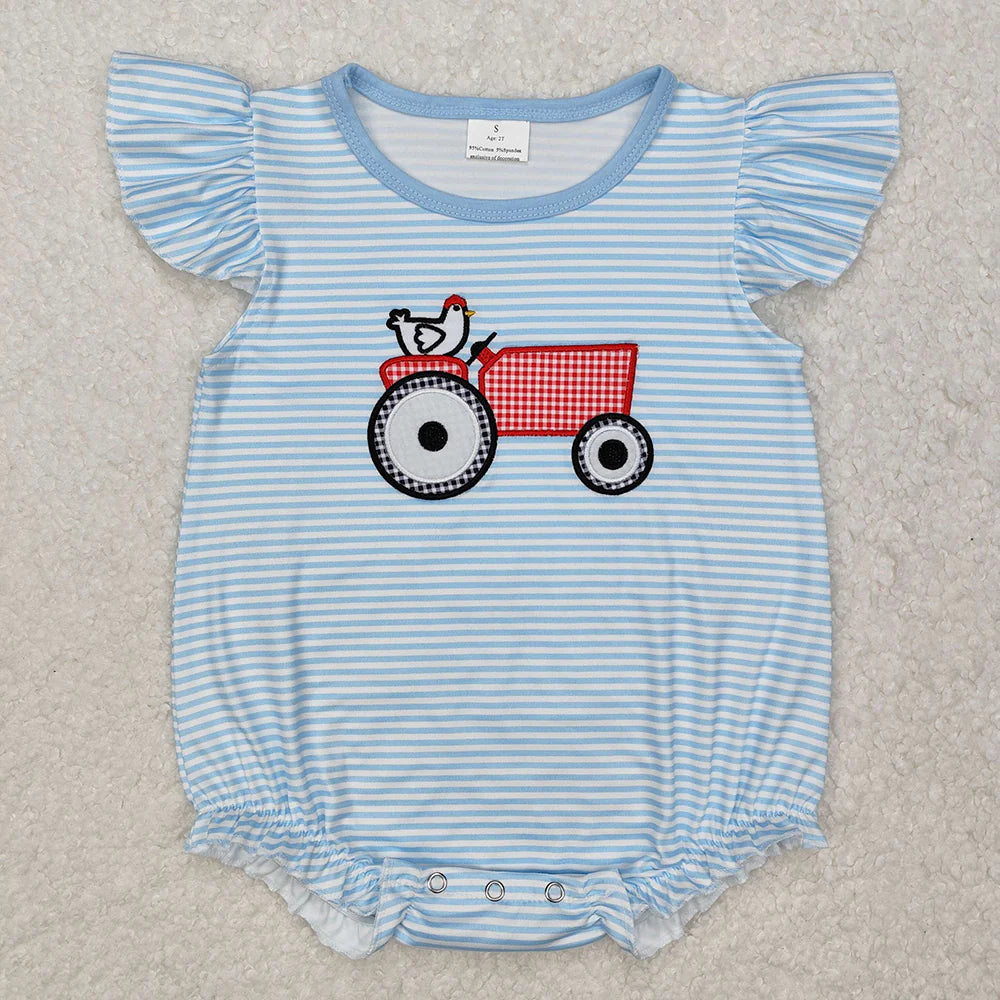 Sibling Girls Baby Boys Farm Chicken Rompers Clothes Suits
