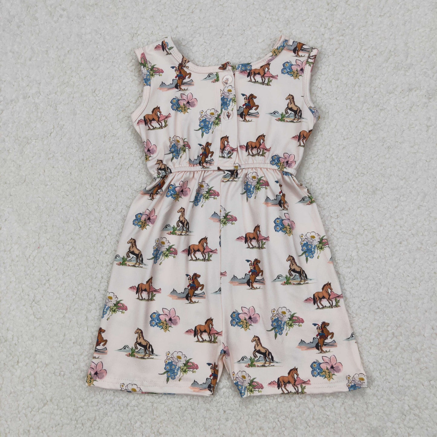 Cowgirls Sibling Matching Outfits - Toddler Girls Jumpsuit+Baby Bubble Romper
