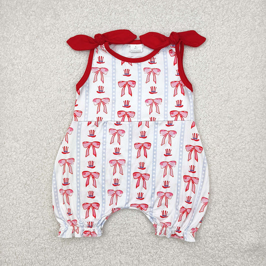 SR2765 Hat Bows Baby Girls 4th of July Romper