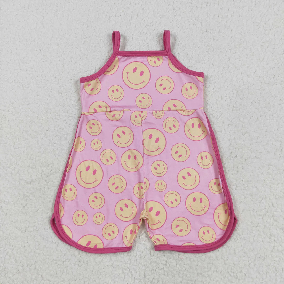 Sibling Baby Girls Pink Smiles Shirts Top Short Outfits Sets Jumpsuits
