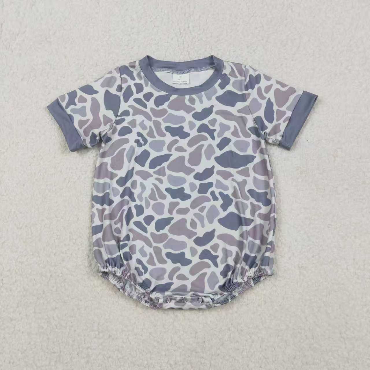 Sibling Baby Boys Hunting Camo Short Sleeve Bubble Romper
