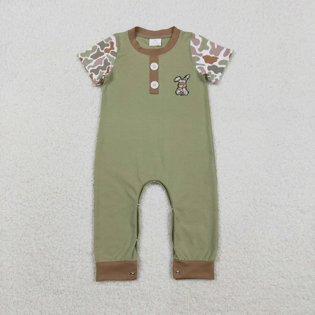 Sibling Baby Boys Girls   Embrodiery Camo Rabbits Shorts and Pants Set