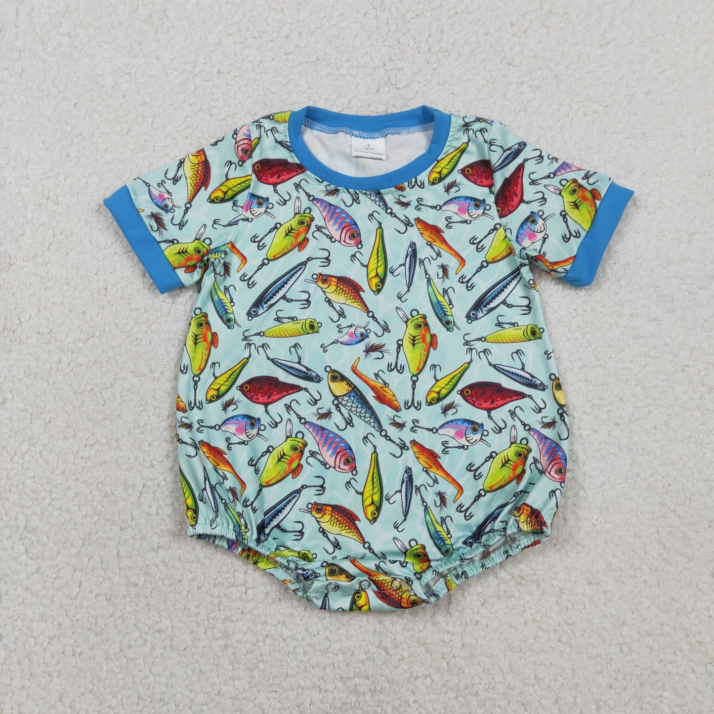 Sibling Baby Boys Short Sleeve Fishing Hunting Button Polo Shirt Rompers
