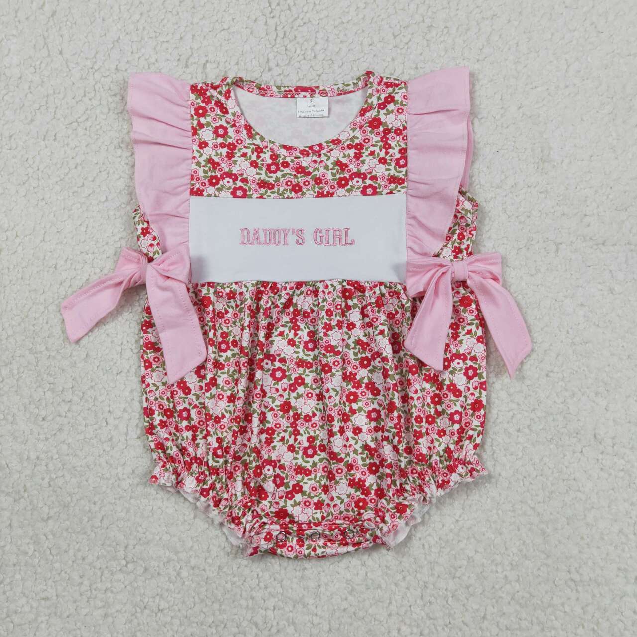 MAMAS & DADDYS GIRL Embroidery Flowers Bows Baby Girls Summer Clothes Sisters Wear