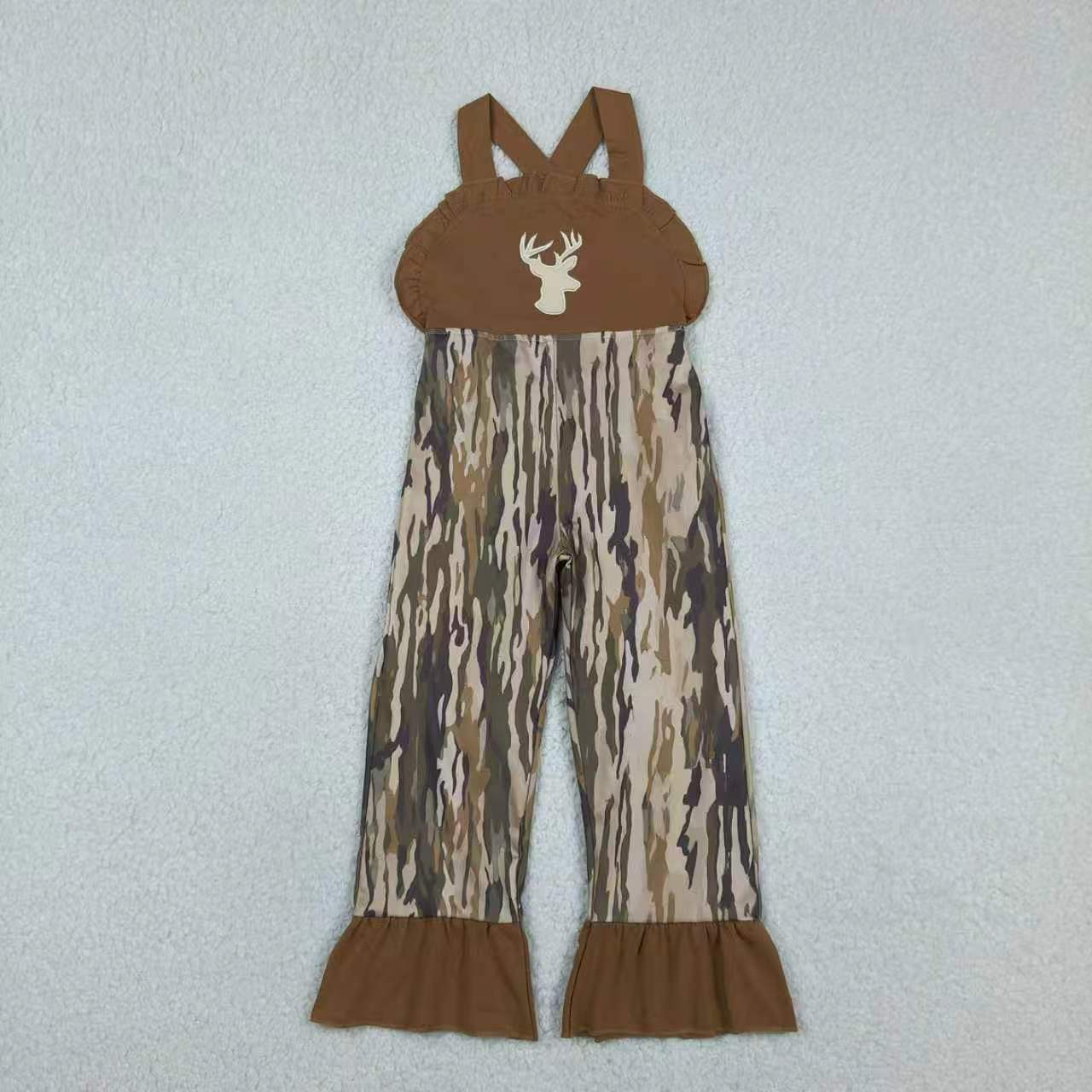 Sibling Girls Boys Hunting Deer Duck Camo Shorts Set +Romper