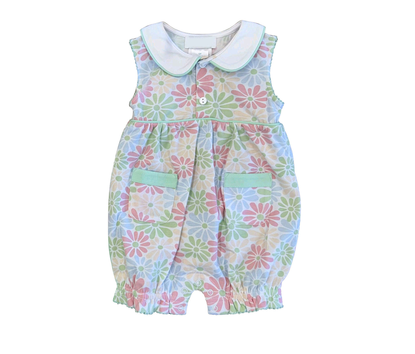 3.23 SR4149 Baby Girls Daisy Sleeveless Romper Preorder