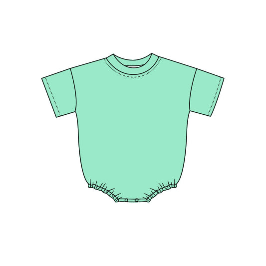 4.29 Baby Girls Boys Short Sleeve Mint Green Bubble Romper Preorder