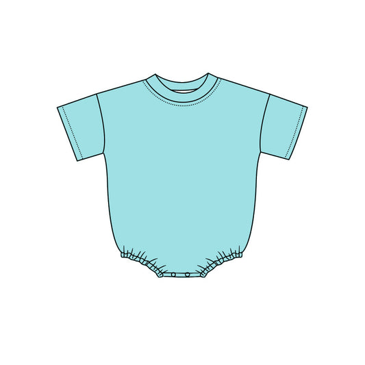 4.29 Baby Girls Boys Short Sleeve Turquoise Romper Preorder