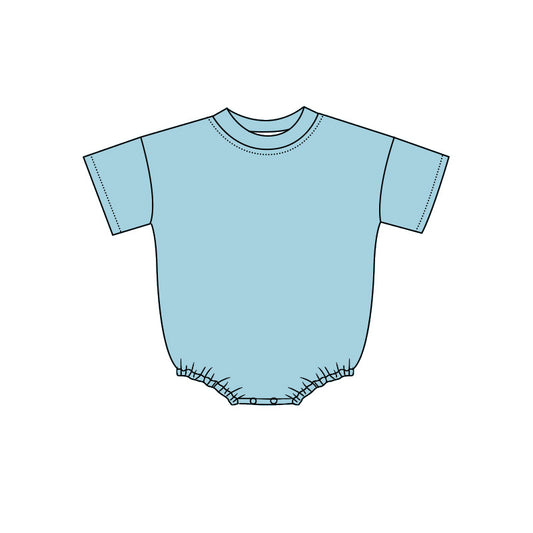 4.29 Baby Girls Boys Short Sleeve Light Blue  Romper Preorder