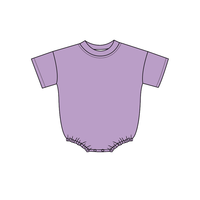 4.29 Baby Girls Boys Short Sleeve Lavender Romper Preorder