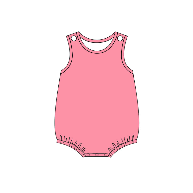 5.6 Baby Boys Bright Pink Sleeveless Bubble Romper Preorder