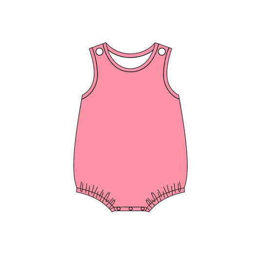 5.6 Baby Boys Bright Pink Sleeveless Bubble Romper Preorder