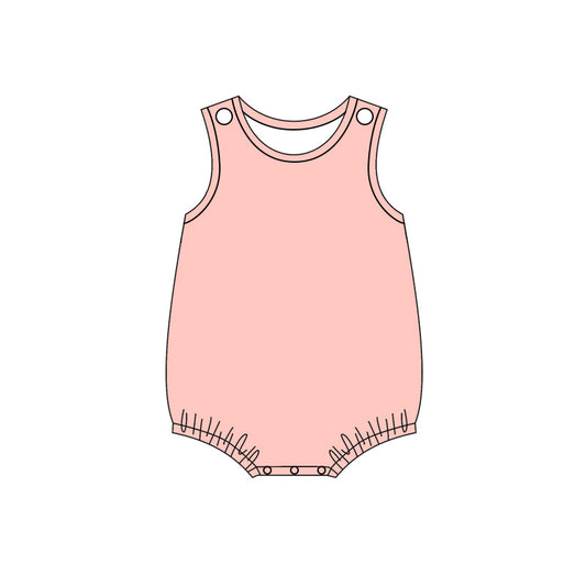 5.6 Baby Boys  Pink Sleeveless Bubble Romper Preorder