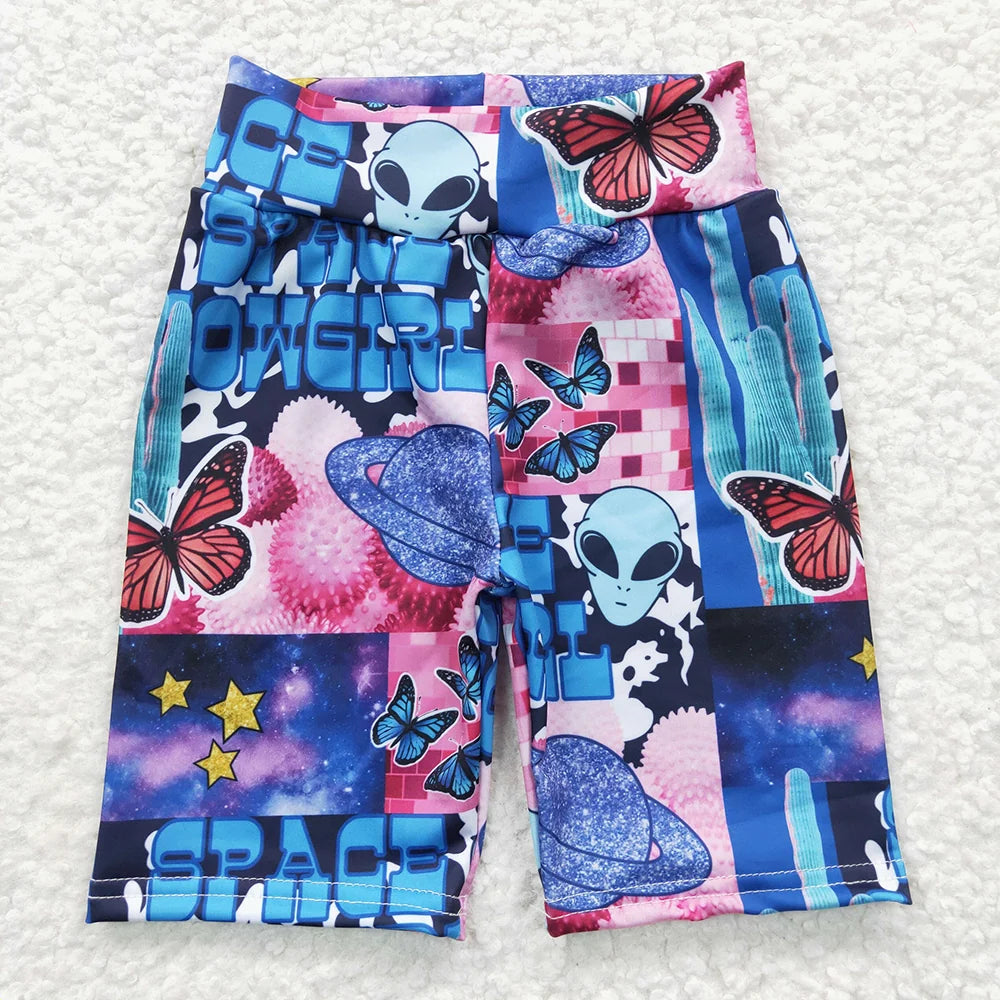 Sibling Kids Girls Floral Butterfly Summer Shorts