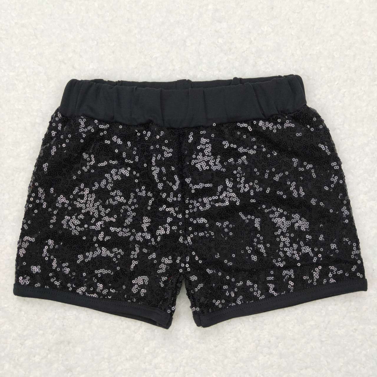 SS0121 Black Baby Girls Sequins Shorts
