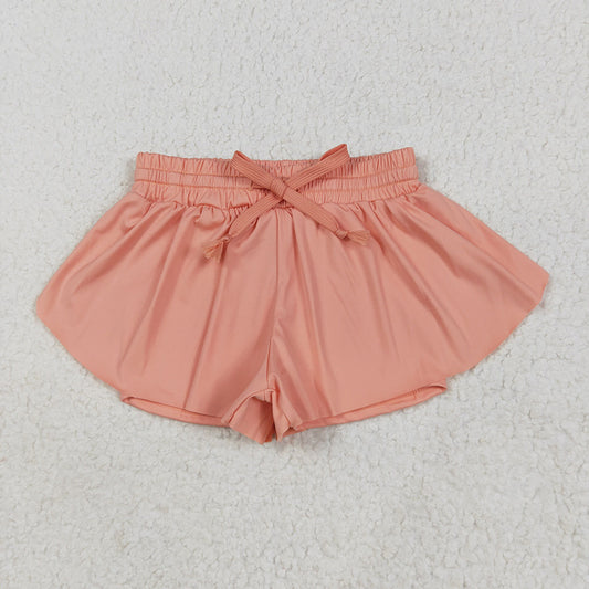 10 Solid Colors Girls Summer Bottom Flutter Yoga Shorts Sibling Matching Wear
