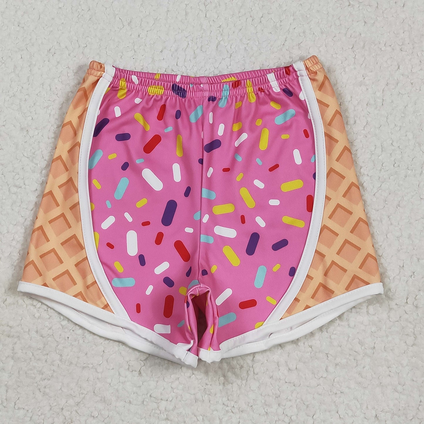 Mama and Me Colorful Leopard Sprinkles Yoga Active Shorts Bottoms