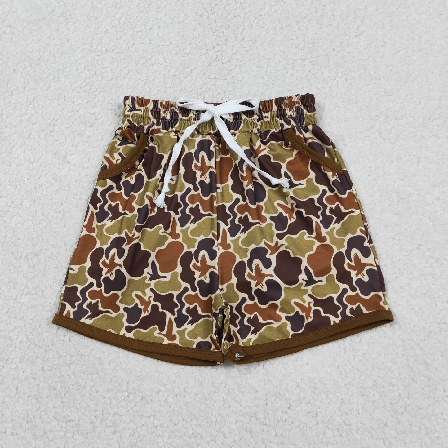 Sibling Baby Boys Southern Camo Ducks Hunting Pockets Shorts Bottom