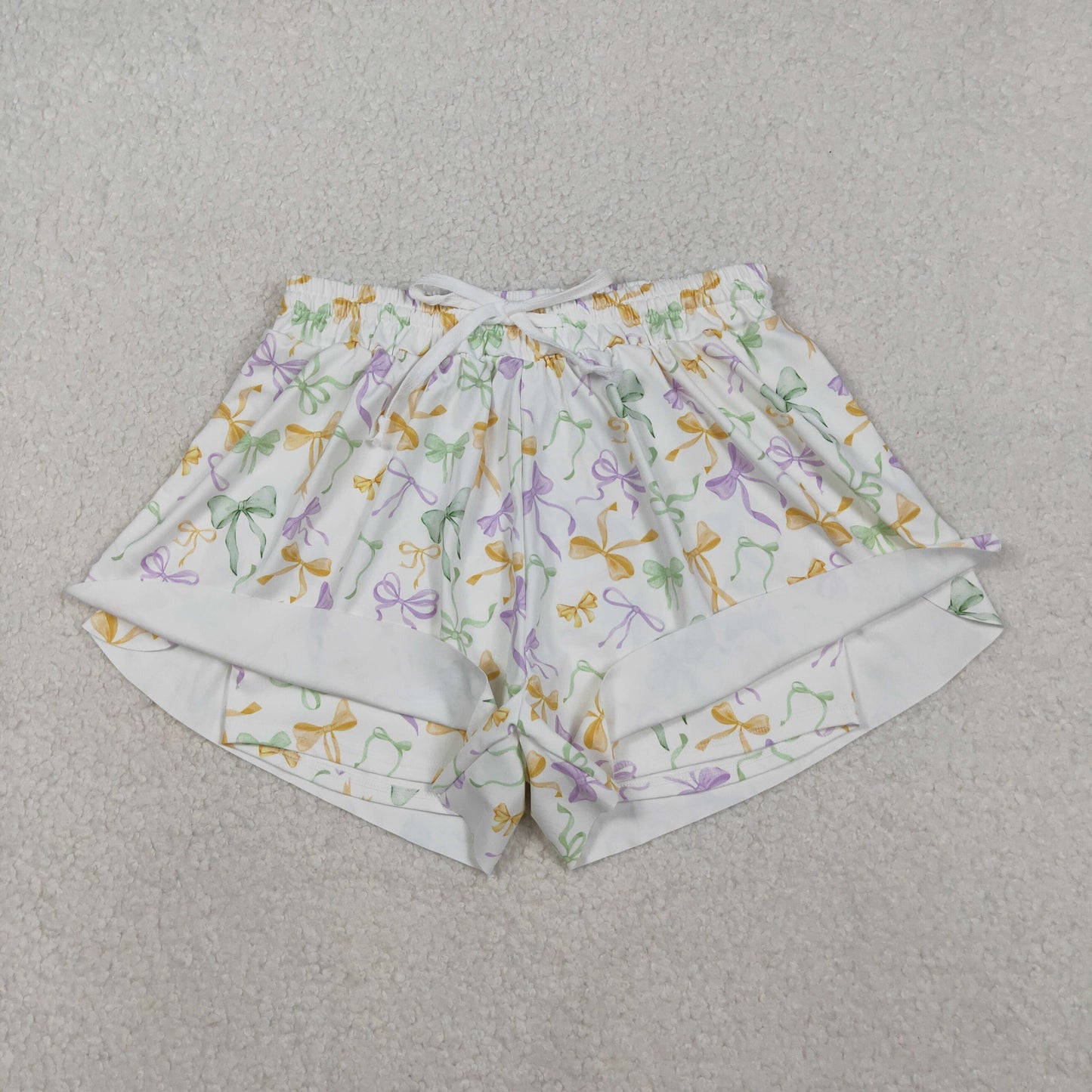 Mama and Me Mardigras Donuts Stripe Yoga Active Ruffle Shorts Bottoms