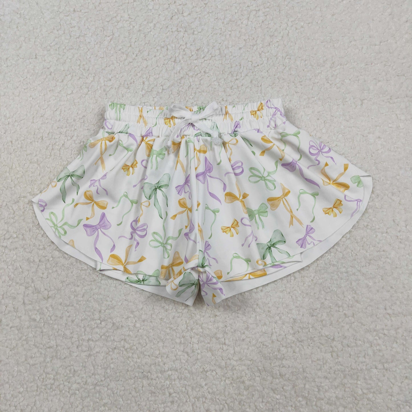 Mama and Me Mardigras Donuts Stripe Yoga Active Ruffle Shorts Bottoms