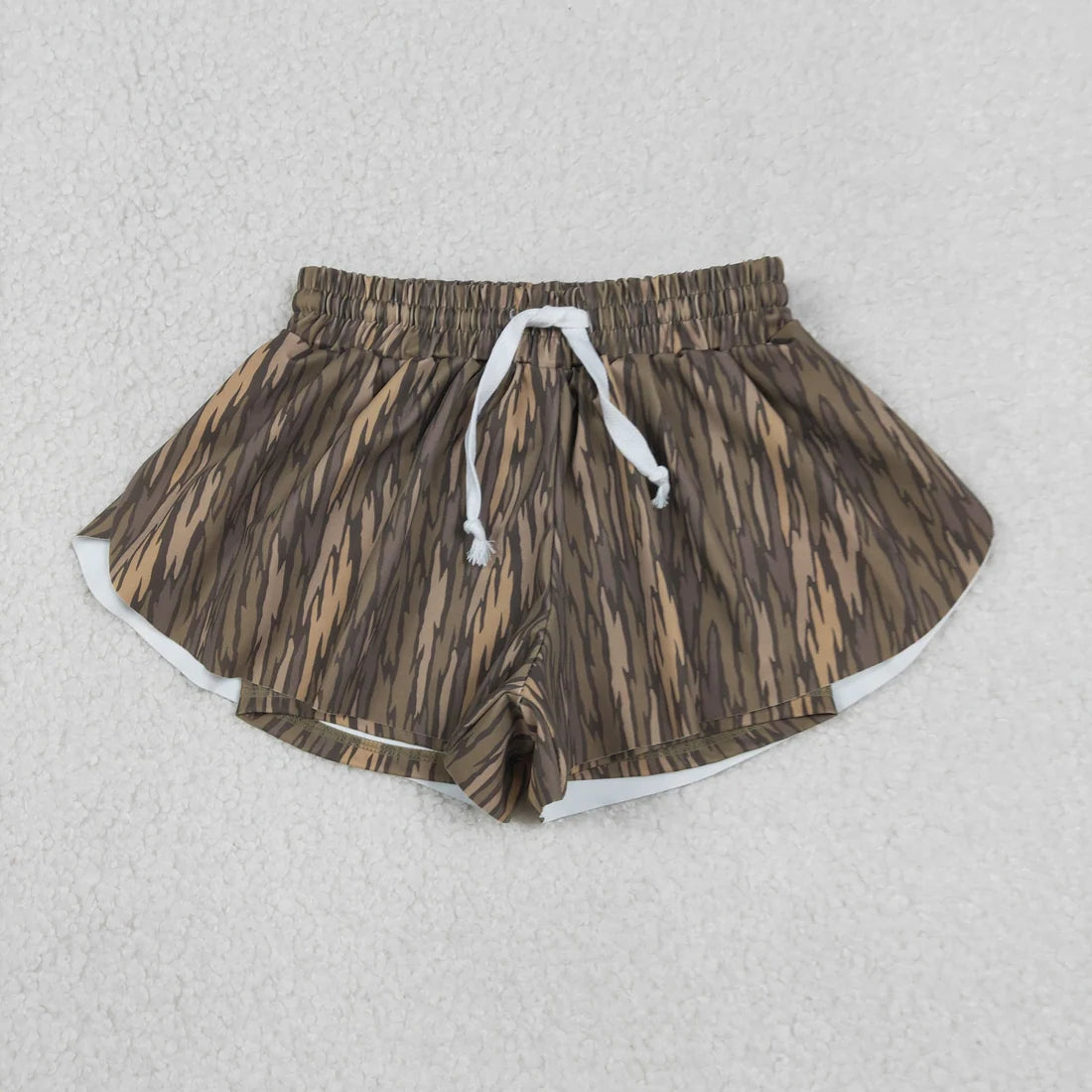 Sibling Toddler Girls Camo Leoaprd Ruffle Shorts Active Bottoms