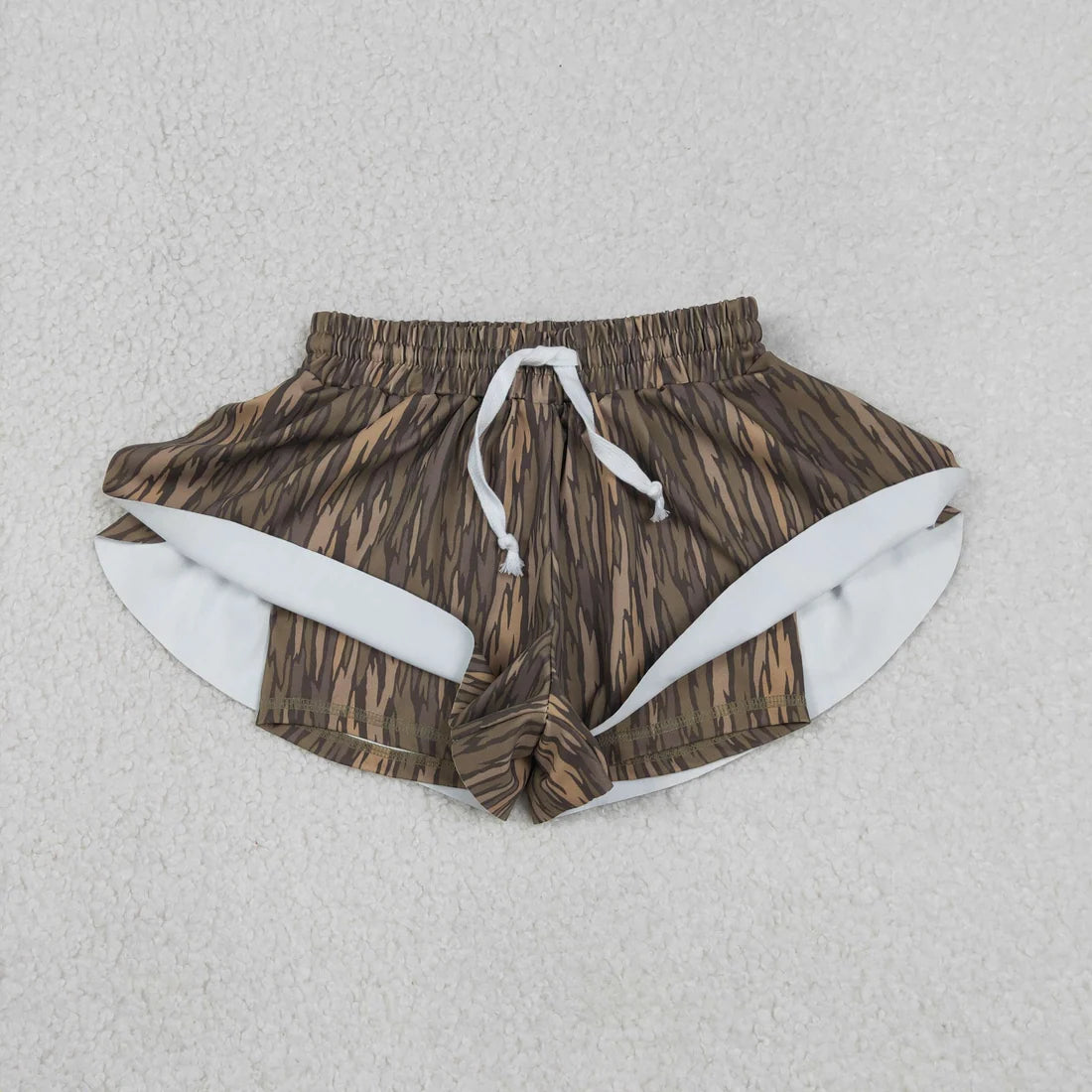 Sibling Toddler Girls Camo Leoaprd Ruffle Shorts Active Bottoms