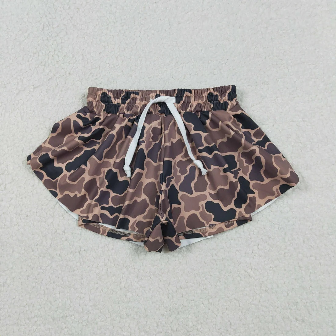 Sibling Toddler Girls Camo Leoaprd Ruffle Shorts Active Bottoms