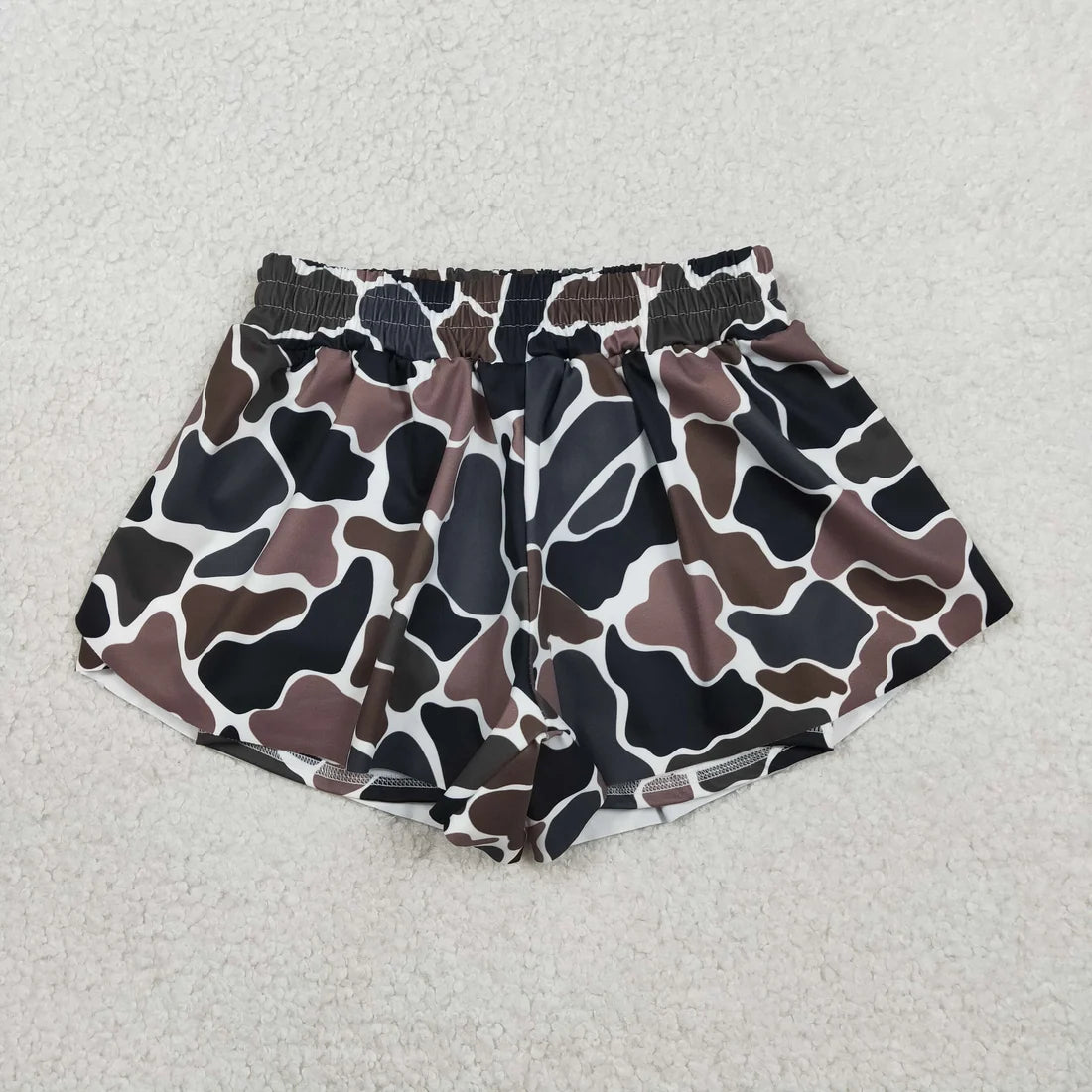 Sibling Toddler Girls Camo Leoaprd Ruffle Shorts Active Bottoms