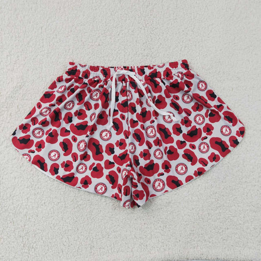SS0807 Teams Alabama Leopard Print Woman Summer Bottom Yoga Flutter Shorts